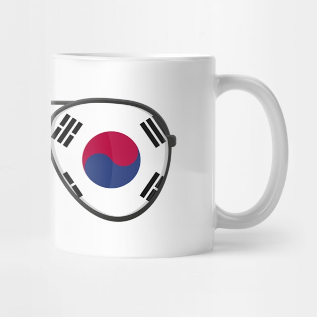 South Korea Flag Sunglasses by BramCrye